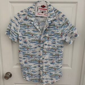 Forever 21 White Nautical Print Shirt